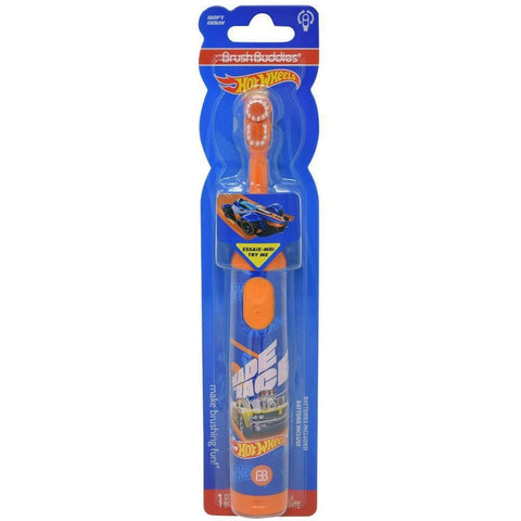Brush Buddies Hot Wheels Electric Toothbrush, Kids Electric Toothbrushes, Battery Toothbrush, Toddler Electric Toothbrush for Kids 4-7