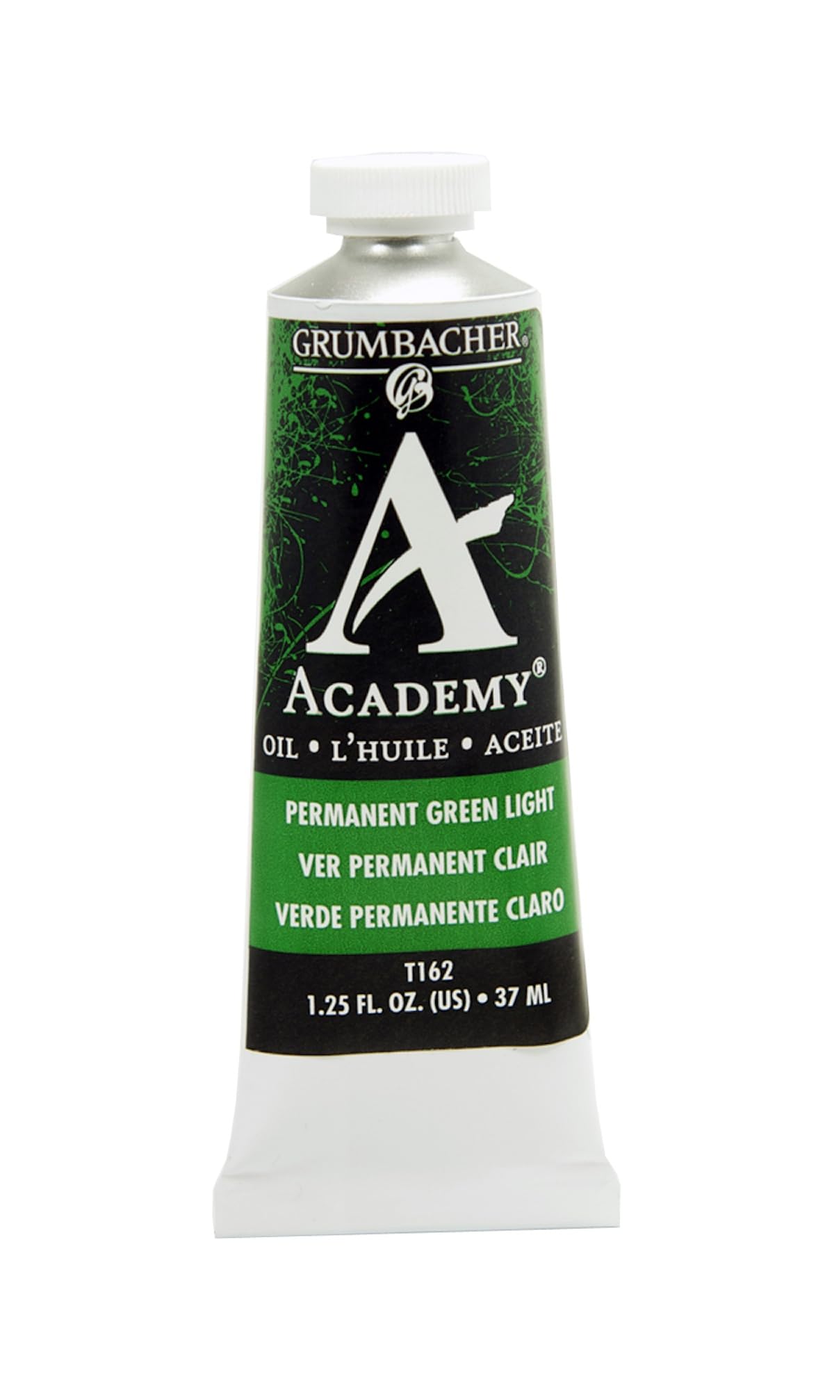 Grumbacher Academy Oil Paint, 37 ml/1.25 oz, Permanent Green Light