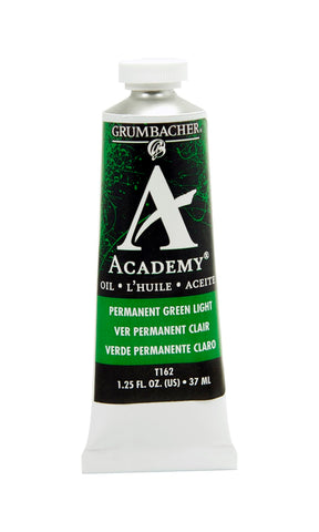 Grumbacher Academy Oil Paint, 37 ml/1.25 oz, Permanent Green Light