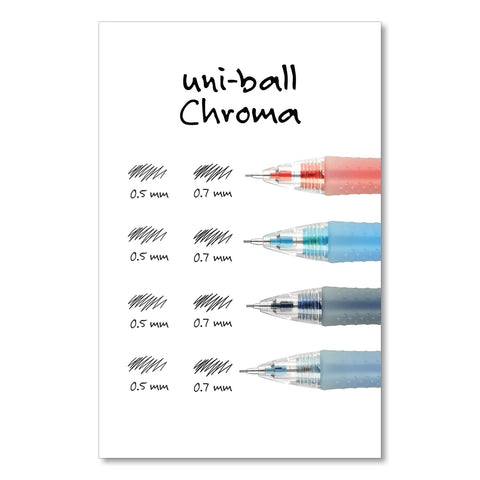 uni-ball CHROMA Mechanical Pencil, 0.7mm, HB #2, Red Barrel, 12 Count