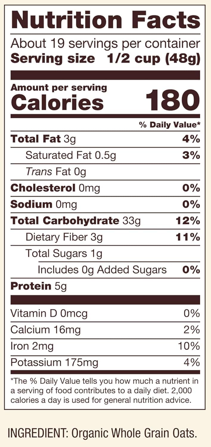 Bob's Red Mill Organic Old Fashioned Rolled Oats, 32oz (Pack of 1) - Non GMO, Whole Grain, Vegan, Kosher