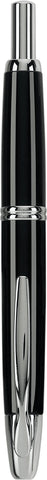 PILOT Vanishing Point Collection Refillable & Retractable Fountain Pen, Black Barrel with Rhodium Accents, Blue Ink, Broad Nib (60342)