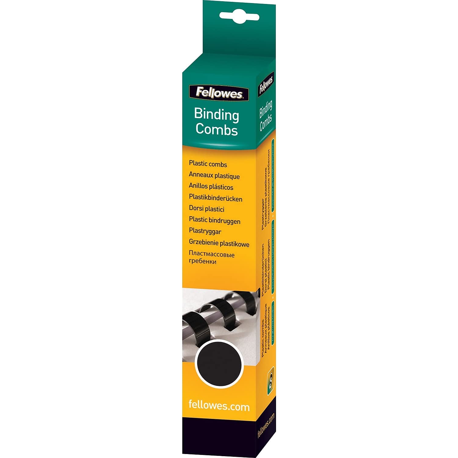 Fellowes Plastic Comb Binding Spines, 1/4 Inch Diameter, White, 20 Sheets, 100 Pack (52370)