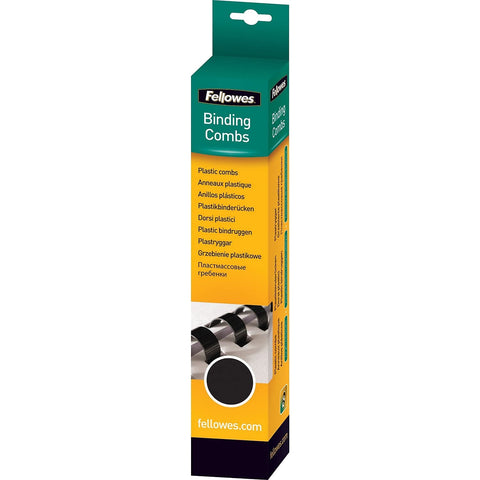 Fellowes Plastic Comb Binding Spines, 1/4 Inch Diameter, White, 20 Sheets, 100 Pack (52370)