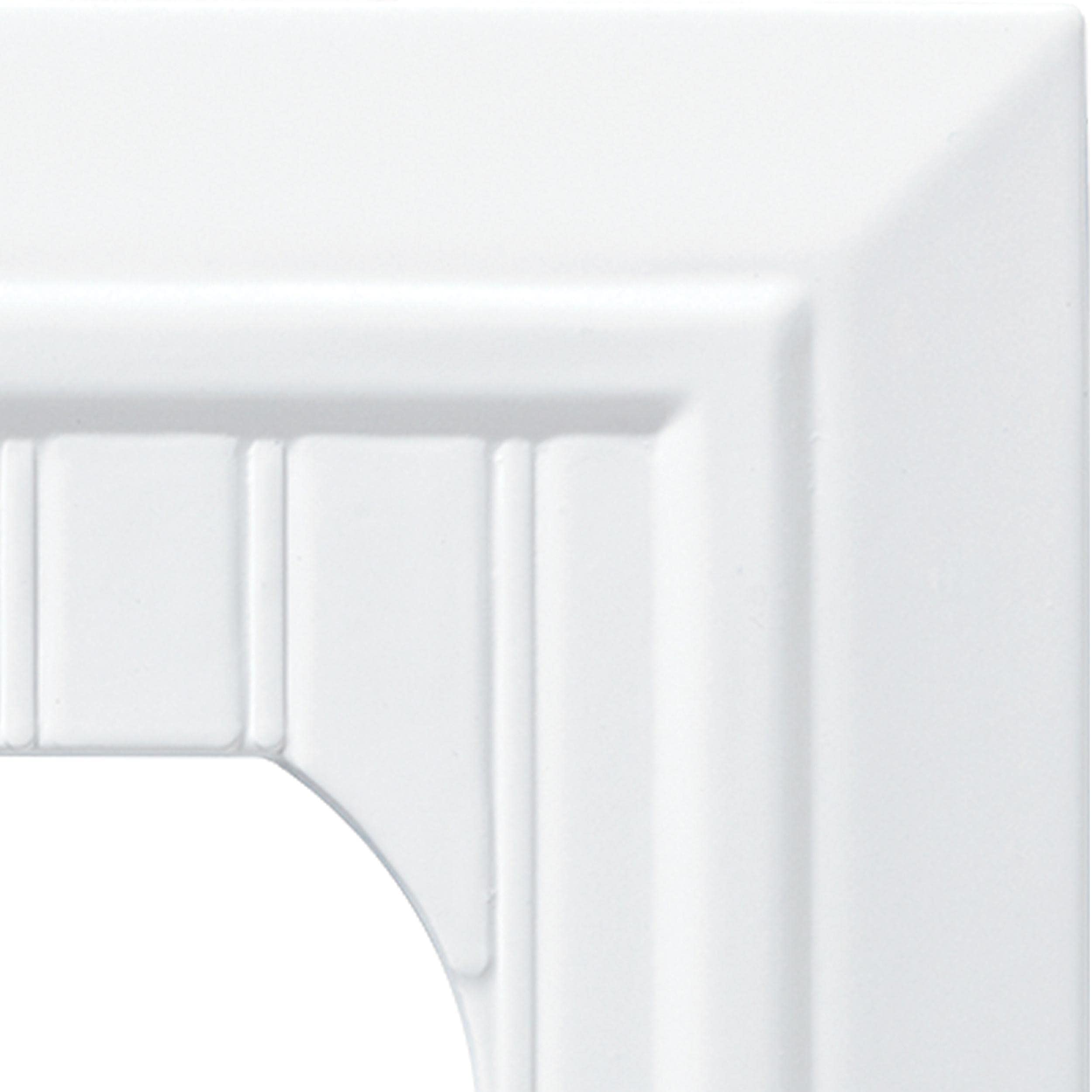 Franklin Brass Classic Beadboard (3-Pack) Outlet Covers Pure White 1-Gang Wall Plate Single Duplex Switch Plates Electrical Guard W35266V-PW-C