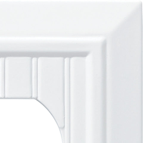 Franklin Brass Classic Beadboard (3-Pack) Outlet Covers Pure White 1-Gang Wall Plate Single Duplex Switch Plates Electrical Guard W35266V-PW-C