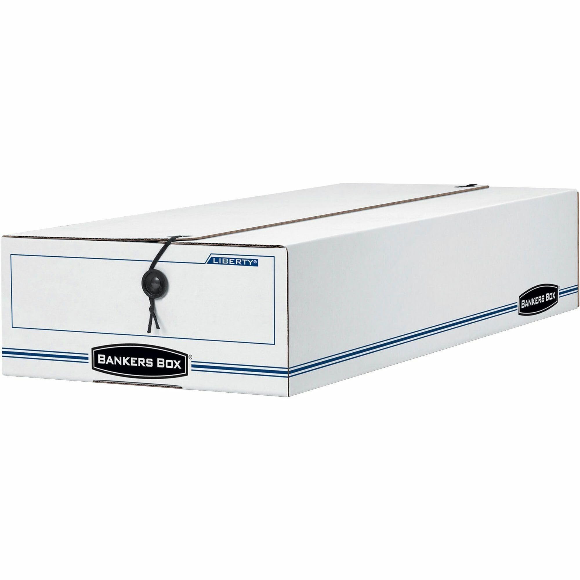 Bankers Box LIBERTY Check and Form Boxes, Standard Set-Up, String and Button, 9 x 23 x 4 Inches, Case of 12, (00002)