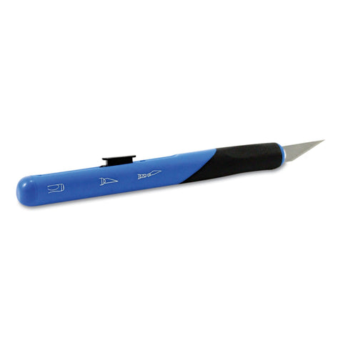 X-ACTO Retract-A-Blade Knife, #11, 5.25" Plastic Handle, Blue/Black