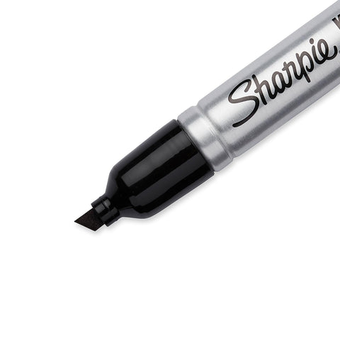 Sharpie King Size Permanent Marker, Chisel Tip, Black Ink, Dozen (SAN15001)