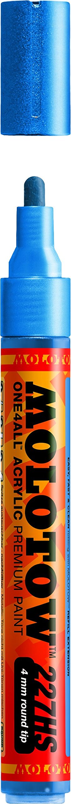 MOLOTOW ONE4ALL Acrylic Paint Marker, 4mm, Metallic Blue, 1 Each (227.302)