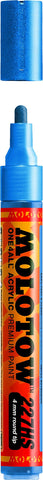 MOLOTOW ONE4ALL Acrylic Paint Marker, 4mm, Metallic Blue, 1 Each (227.302)