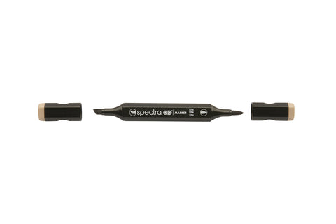 AD Marker Chartpak Spectra, Tri-Nib and Brush Dual-Tip, Sepia, 1 Each (S091AD)