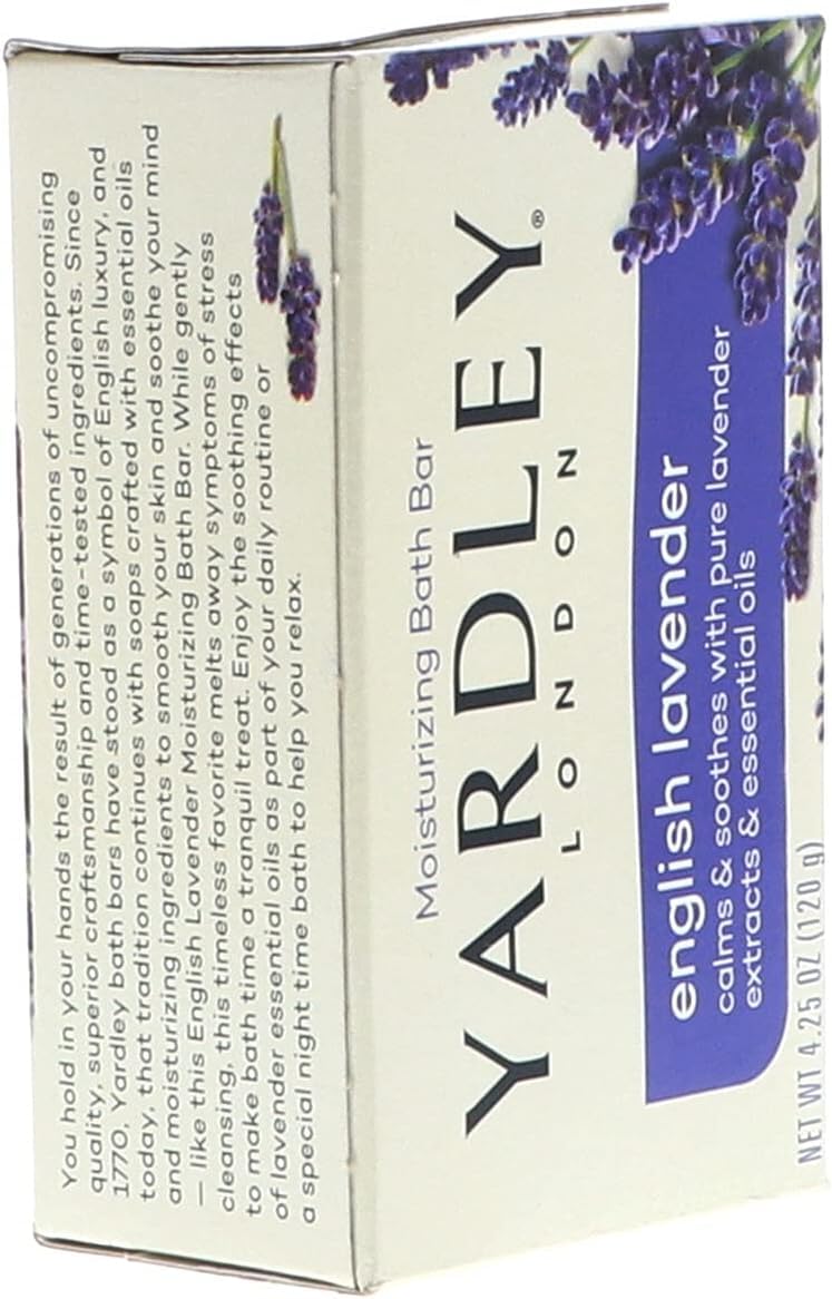 Yardley London English Lavender 4 Bar 4.25 oz (Packaging may vary)