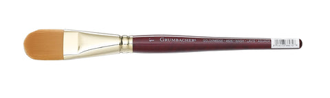 Grumbacher Goldenedge Golden Toray Oval Wash Watercolor Brush, Synthetic Bristles, Size 1" (4626.100)