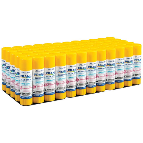 Prang Washable Glue Stick, Clear, 0.74 oz., 60 Count