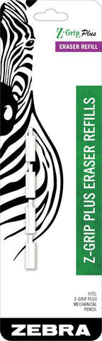 Zebra Pen, Mechanical Pencil Eraser Refills, White, Soft Erasing Performance, Compatible with Zebra Mechanical Pencils, Ideal for School or Office, 4-Pack (83204)