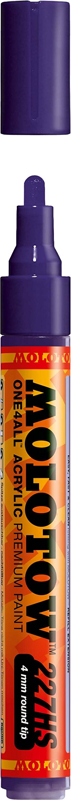 Molotow ONE4ALL Acrylic Paint Marker, 4mm, Violet Dark, 1 Each (227.220)
