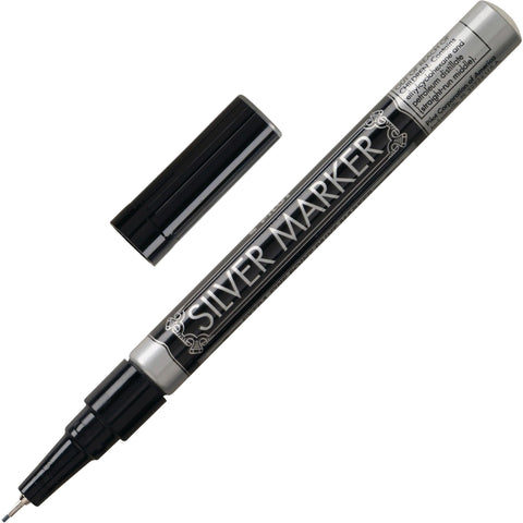 Pilot Extra Fine Point Permanent Markers, Marker Pens, Silver Ink, 1 Count (Pack of 1)
