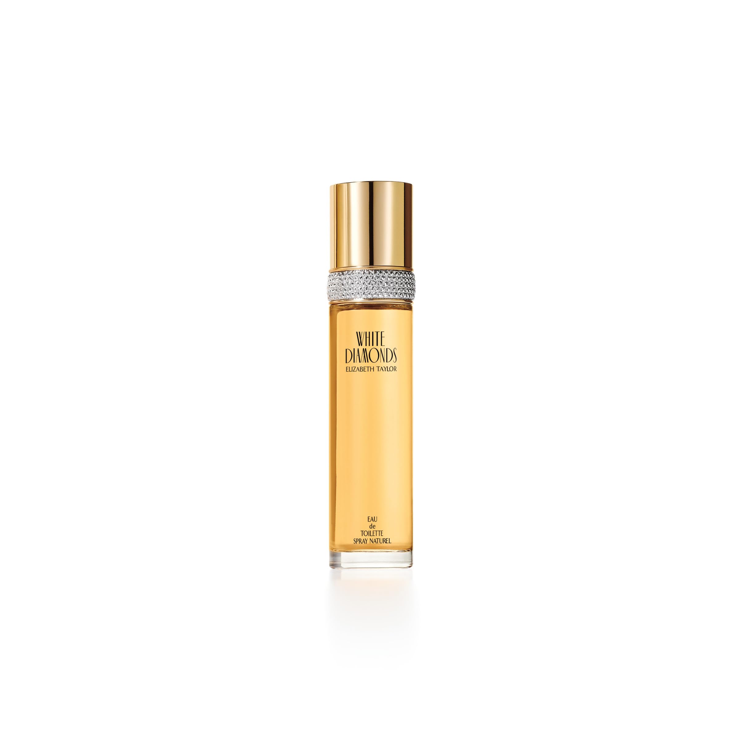Elizabeth Taylor White Diamonds Women's Perfume, Long-Lasting Floral Fragrance for Her, Eau de Toilette EDT Spray, 3.3 fl oz