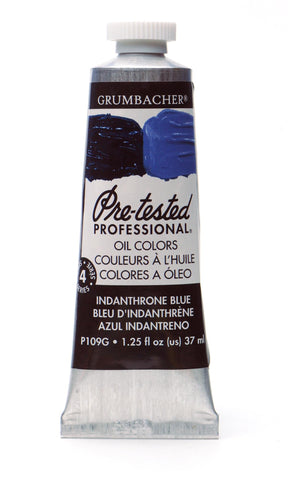 Grumbacher Pre-Tested Oil Paint, 37ml/1.25 Ounce, Indanthrone Blue (P109G)