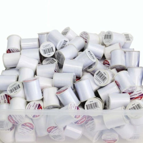 24 Pack Bulk Buy Allary 100% Polyester 200 Yds Sewing Threads (White)