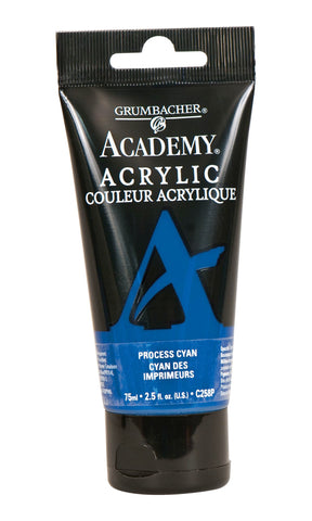 GRUMBACHER Academy Acrylic Paint Size: 254 oz, Process Cyan (C258P)