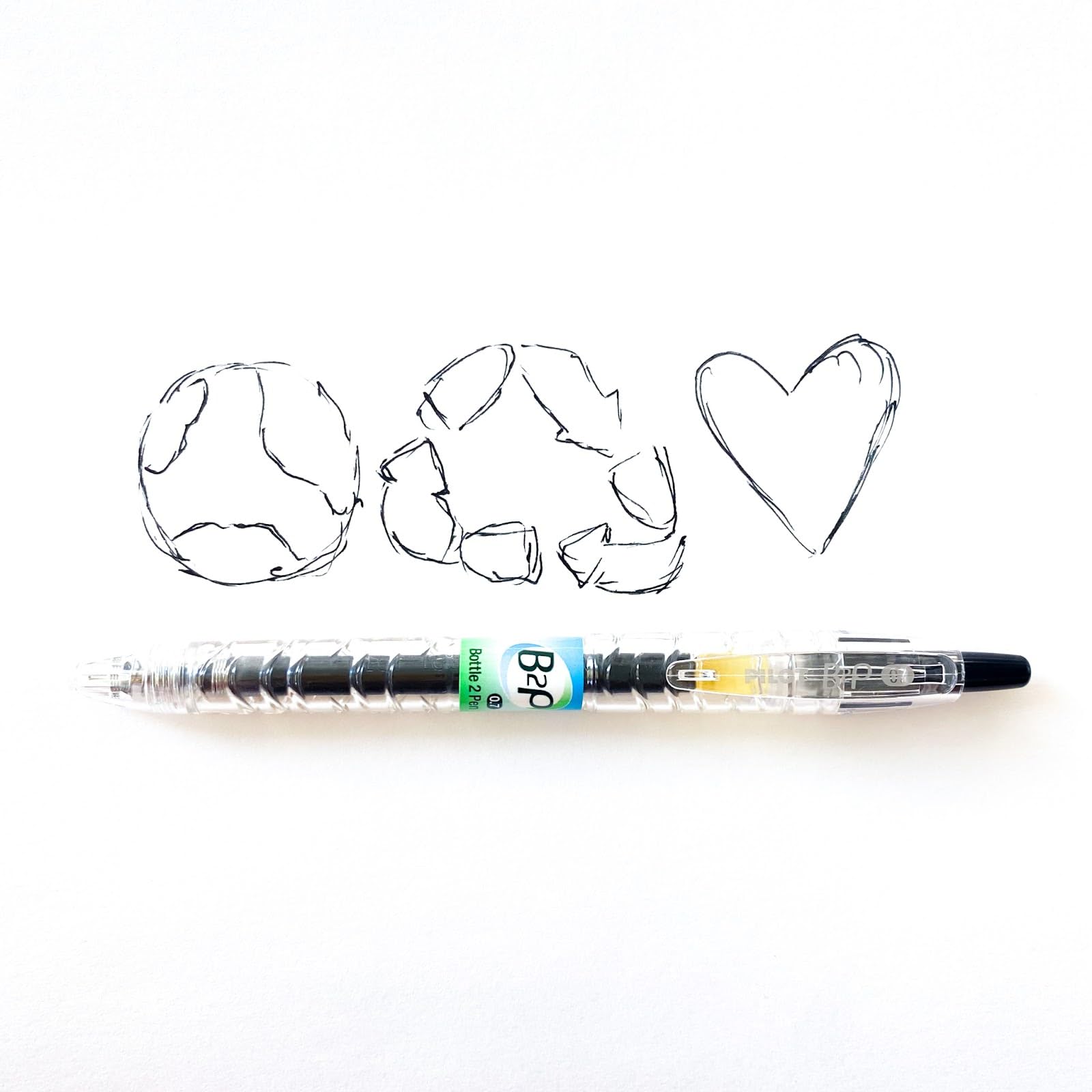 Pilot B2P Colors - Bottle to Pen Refillable & Retractable Rolling Ball Gel Pens Made From Recycled Bottles, Fine Point, Black G2 Inks, 0.7mm, 12-Pack