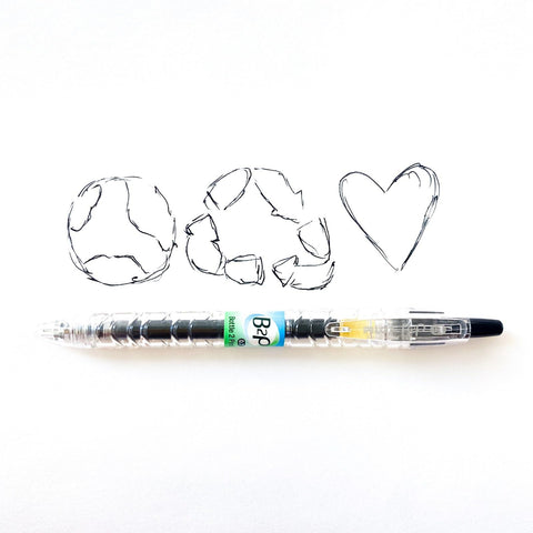 Pilot B2P Colors - Bottle to Pen Refillable & Retractable Rolling Ball Gel Pens Made From Recycled Bottles, Fine Point, Black G2 Inks, 0.7mm, 12-Pack