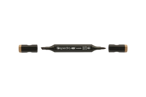 AD Marker Chartpak Spectra, Tri-Nib and Brush Dual-Tip, Light Umber, 1 Each (S086AD)
