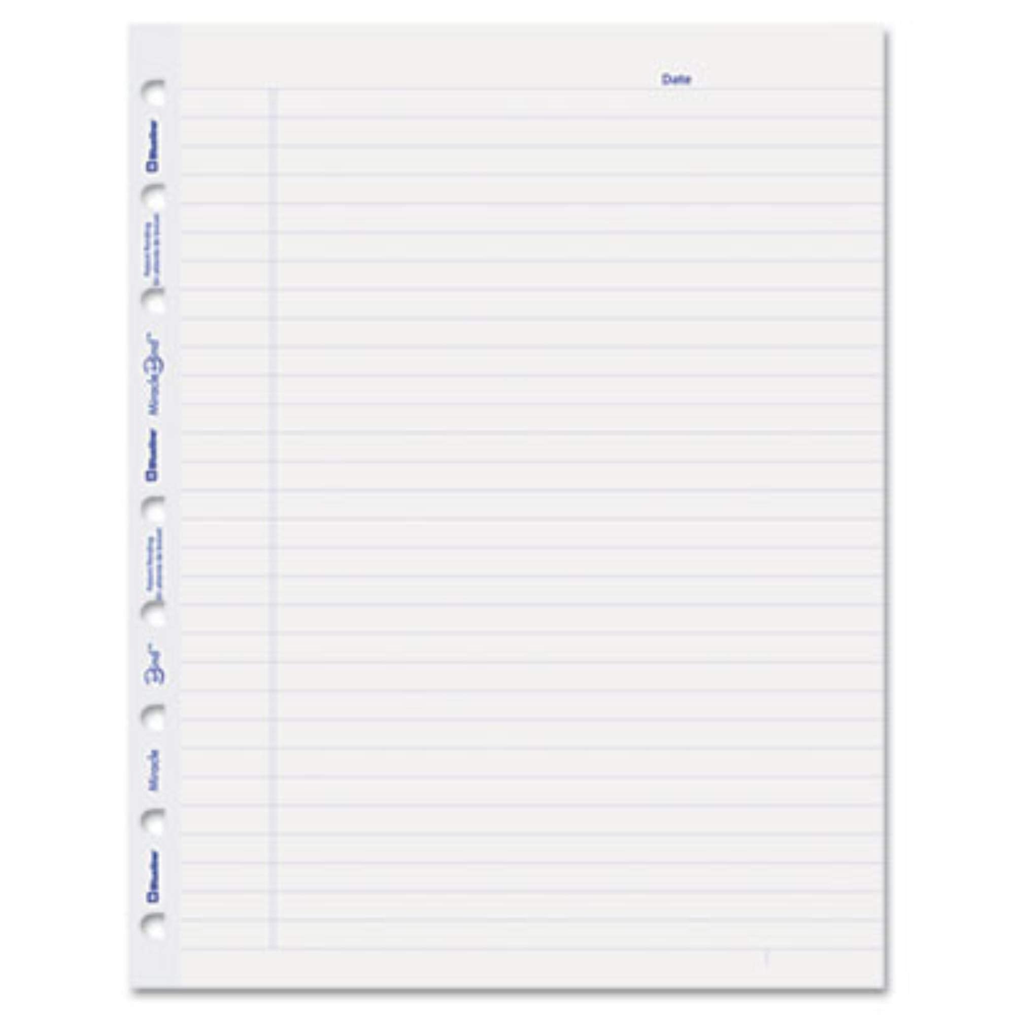 Blueline AFR9050R MiracleBind Ruled Paper Refill Sheets 9-1/4 x 7-1/4 White 50 Sheets/Pack