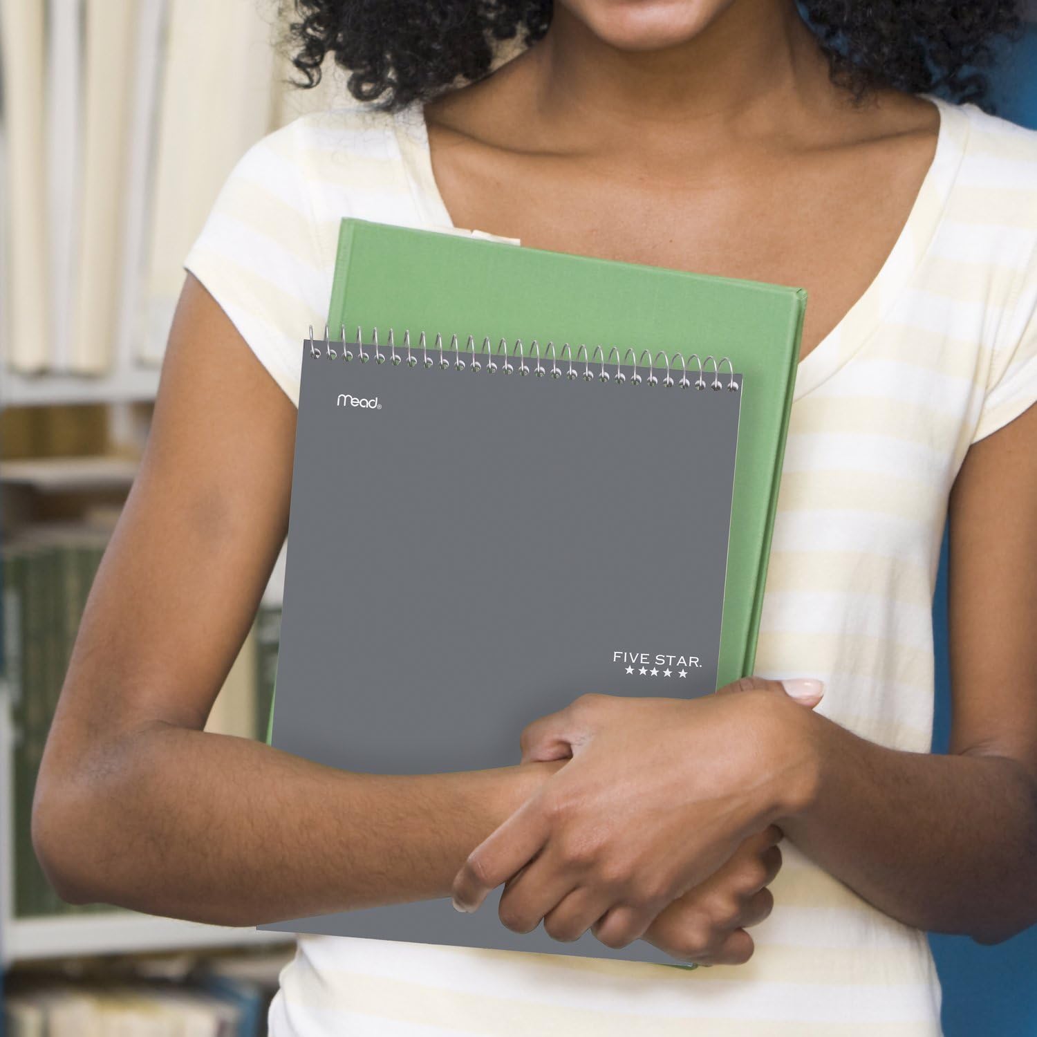 Five Star Top Bound Notebook, 1 Subject, College Ruled Paper, 100 Sheets, 11" x 8-1/2", Color Selected For You, 1 Count (06182)