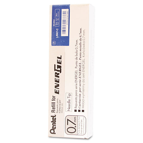 Pentel Refill Ink for EnerGel Liquid Gel Pen, 0.7mm, Needle Tip, Blue Ink, 1 - Pack (LRN7-C)