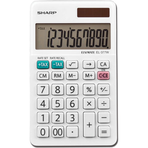 Sharp EL-377WB Business Calculator, White 2.75