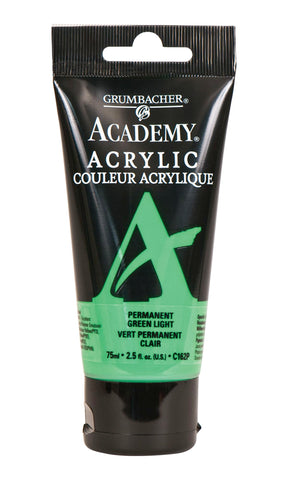 GRUMBACHER Academy Acrylic Paint Size: 254 oz, Permanent Green Light (C162P)