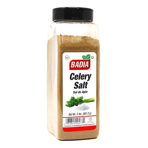 Badia Celery Salt, 2 Pound – Flavorful Blend of Ground Celery Seed & Salt for Seasoning Soups, Salads, Cocktails & More