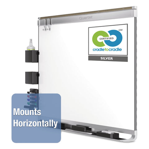 Quartet Magnetic Whiteboard, Porcelain, White Board, Dry Erase Board, 8' x 4', Aluminum Frame, Prestige 2 Duramax (P558AP2)