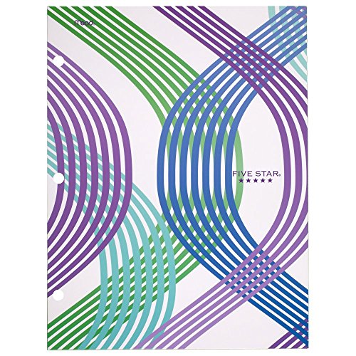 Five Star 4-Pocket Folder, 9-3/8" x 12" x 1/8", Design Selected for You, 1 Count (33222)