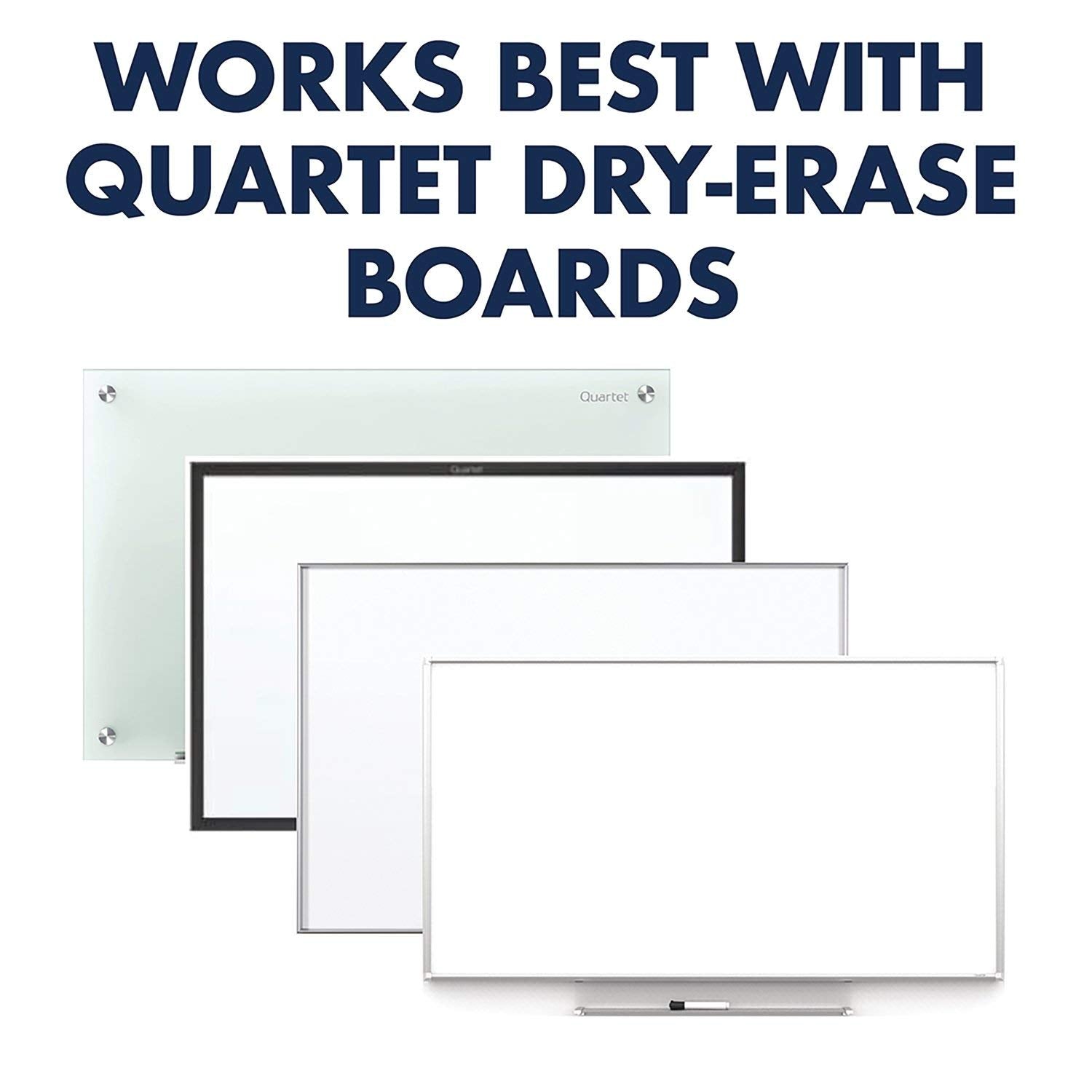 Quartet White Board Dry Erase Board Eraser, 5" x 2", Max Clean for Dry Erase Markers, Includes Magnetic Caddy Holder, Home School Supplies & Home Office Accessories, White/Gray (DFEB4)
