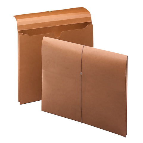 Smead 100% Recycled Expanding File Wallet with Flap and Cord Closure, 2" Expansion, Letter Size, Redrope, 10 per Box (77170)