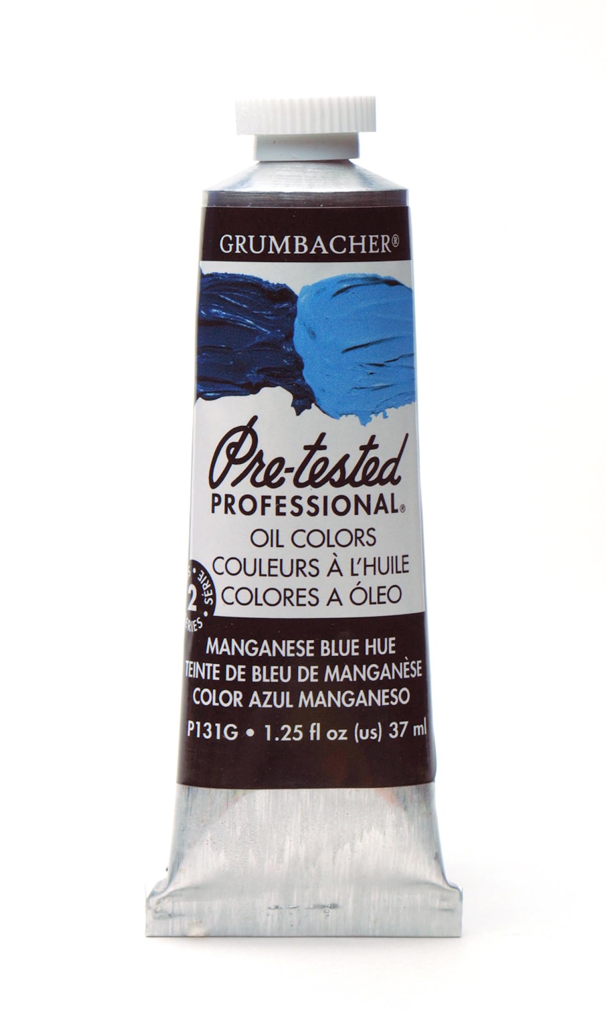 Grumbacher Pre-Tested Oil Paint, 37ml/1.25 oz., Manganese Blue (P131G)