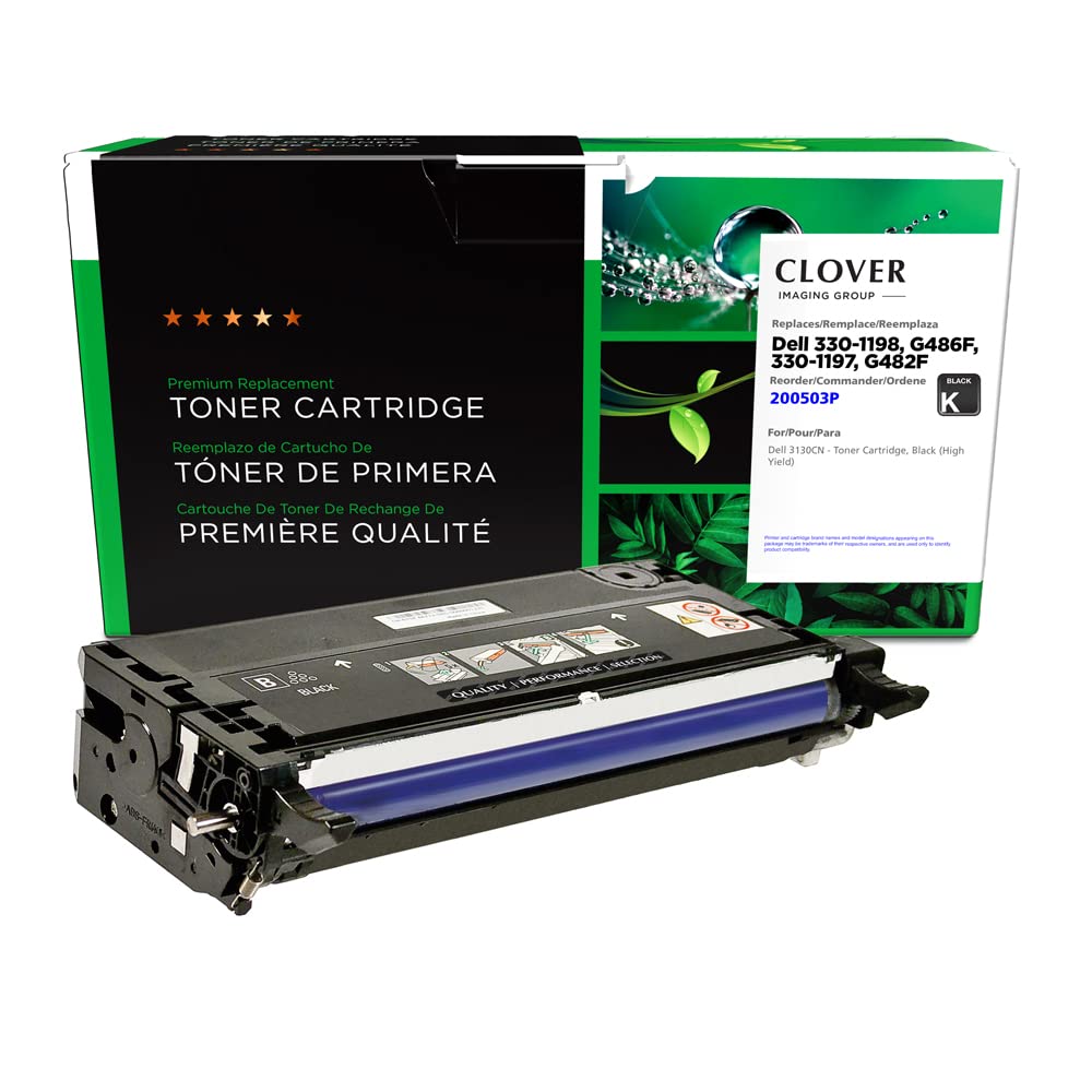 Clover Remanufactured Toner Cartridge Replacement for Dell 3130 | Black | High Yield
