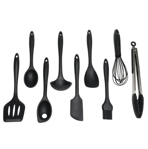 Chef Craft Premium Silicone Cooking Tongs, 12 inch, Black