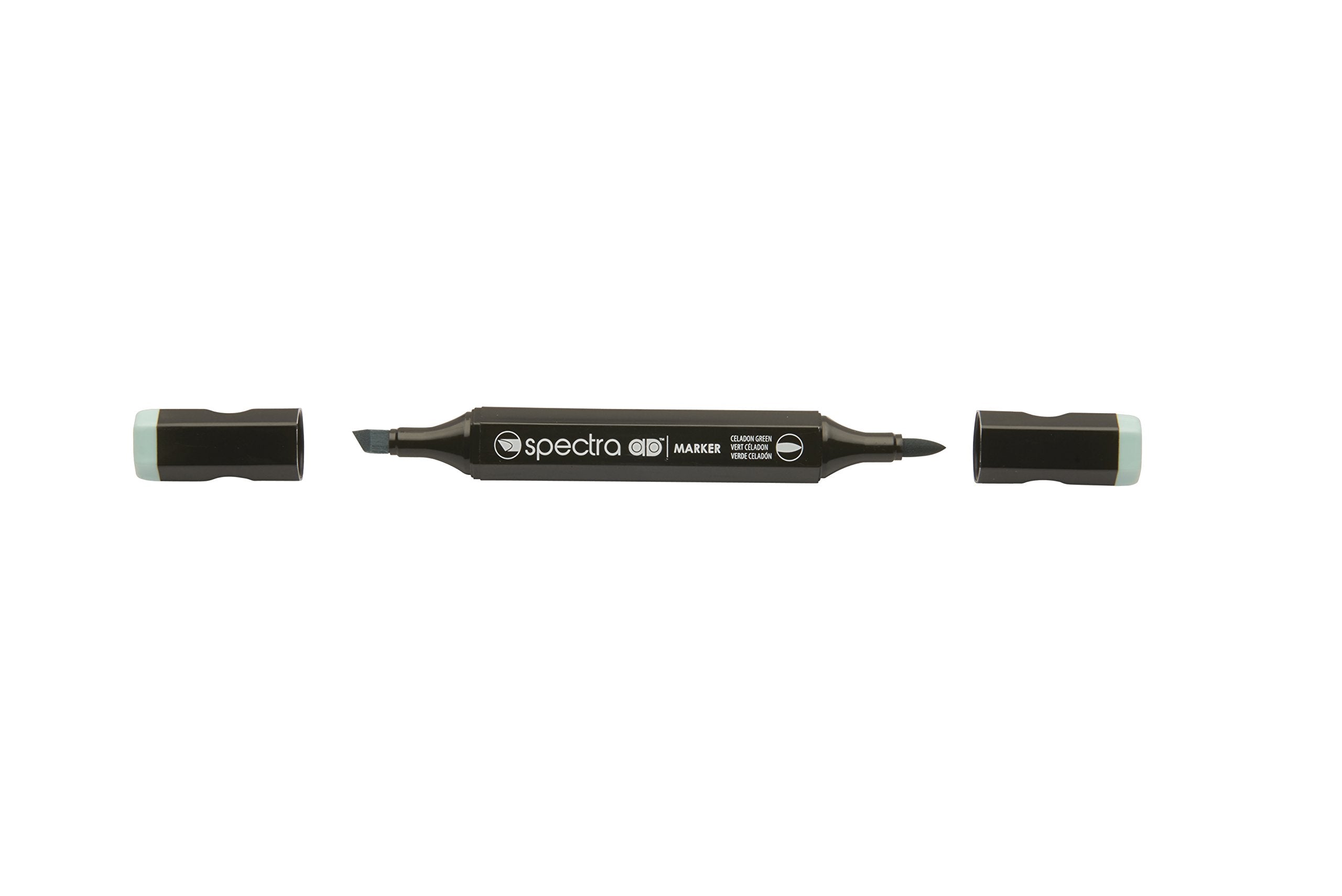 AD Marker Chartpak Spectra, Tri-Nib and Brush Dual-Tip, Celadon Green, 1 Each (S062AD)