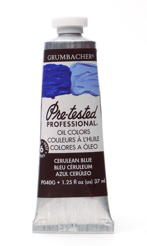 Grumbacher Pre-Tested Oil Paint, 37ml/1.25 Ounce, Cerulean Blue (Genuine) (P040G)