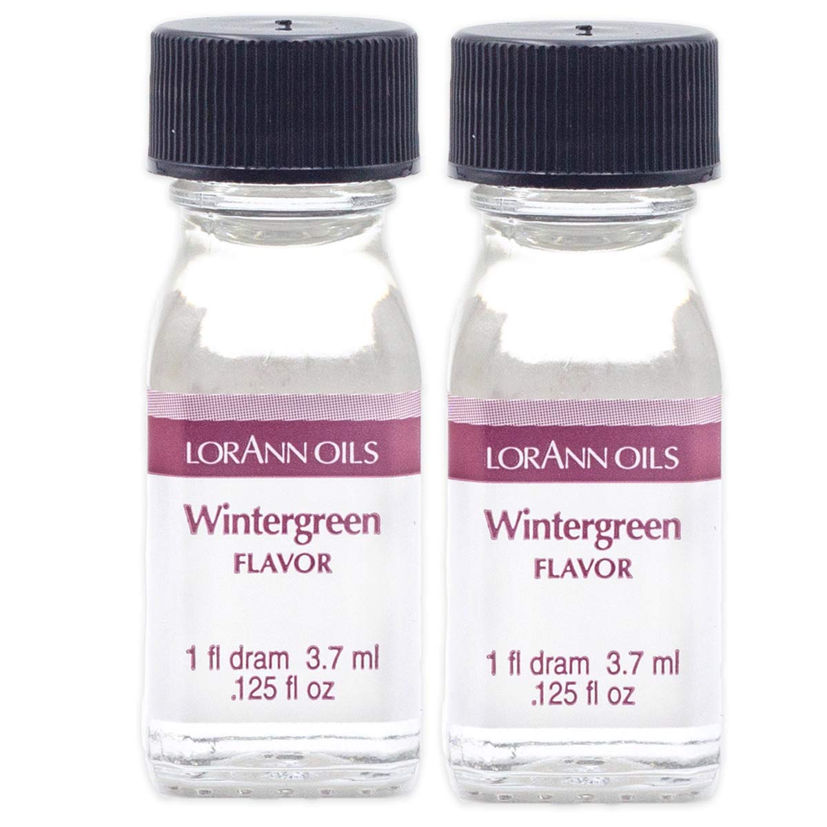 LorAnn Oils Super Strength Flavoring - Used For Candy Making, Flavoring, Baking, Hard Candy, & Flavor Oils - Bold, Natural Flavors 4X Stronger Than Extracts - Wintergreen, Pack of 2, 0.125 fl oz