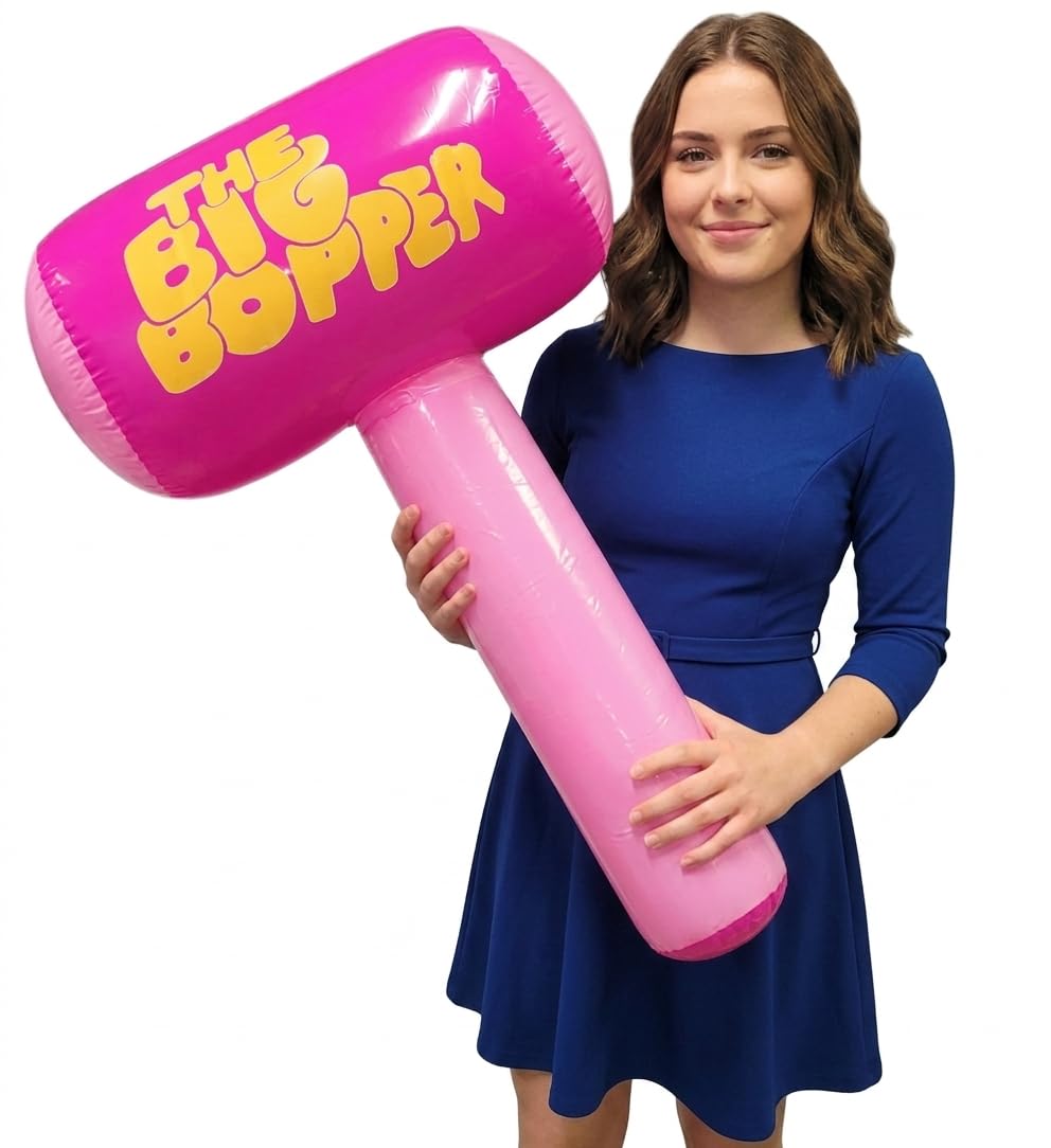 Pink Inflatable Big Bopper Hammer 38" L (1 Pack)