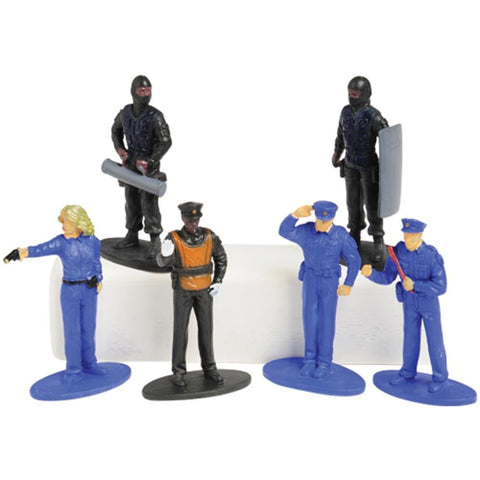 U.S. Toy Police Figures, Blue/Black, 2.5" (UST2454)