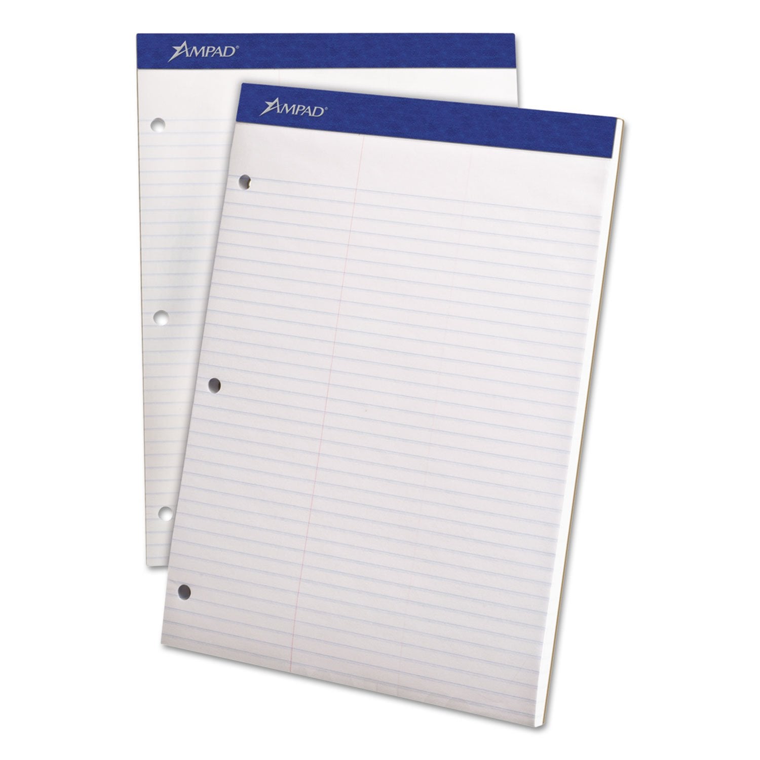 Ampad 20345 Double Sheets Pad, Law Rule, 8 1/2 x 11 3/4, White, 100 Sheets