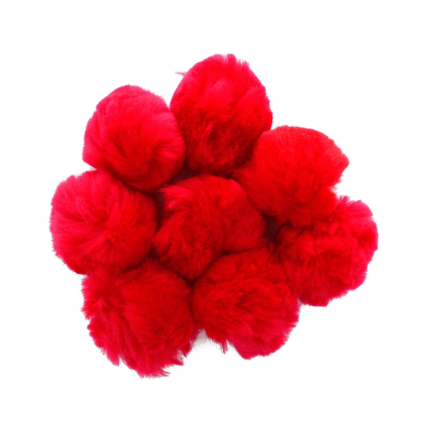 Essentials By Leisure Arts Pom Poms, Red -2", 8 Pieces Per Pack