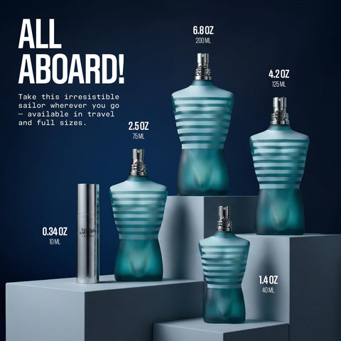 Jean Paul Gaultier Le Male Eau de Toilette - Long Lasting Amber Aromatic Cologne for Men with Fresh Mint, Lavender & Sensual Vanilla - Luxury Men's Cologne Spray, 4.2 oz